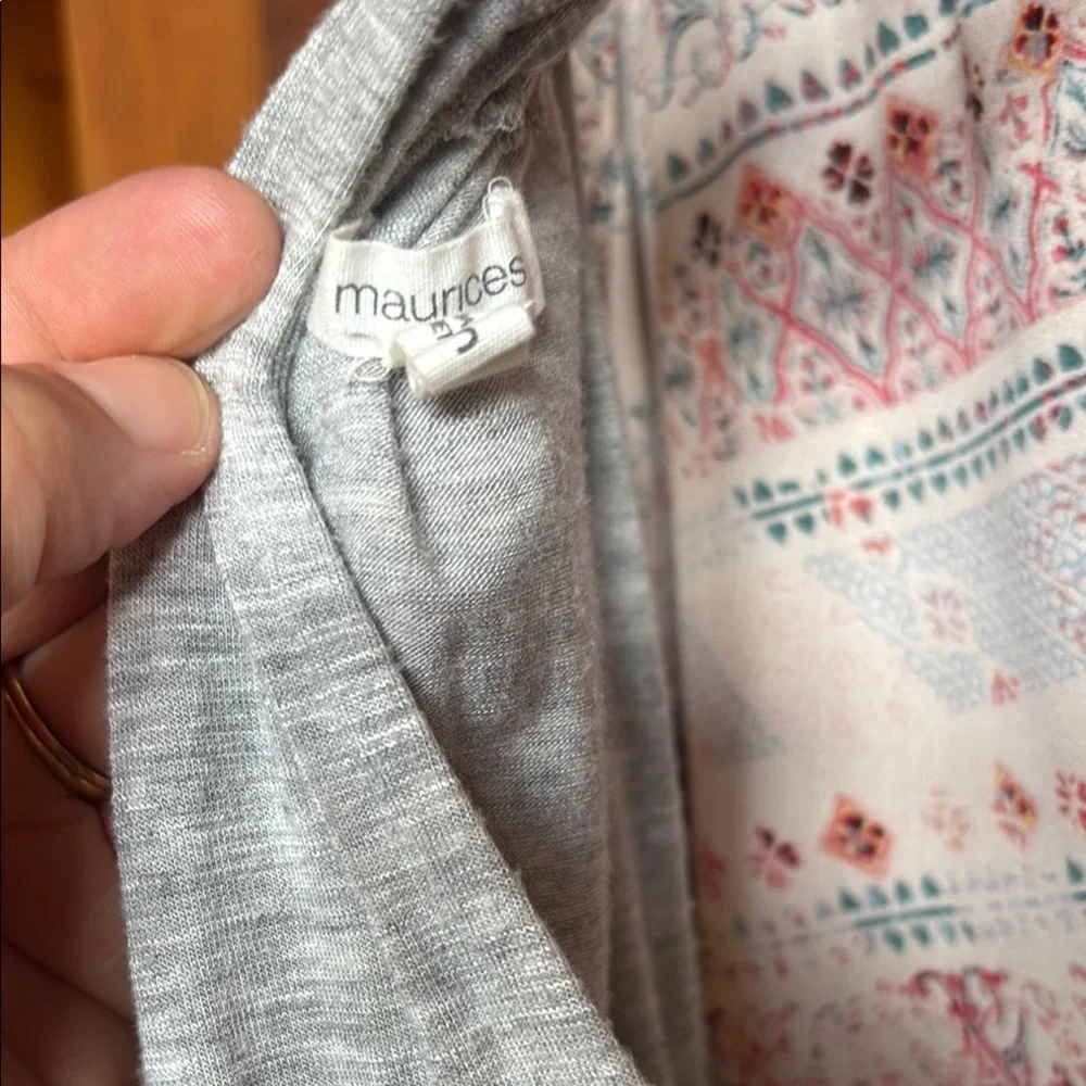 Maurices Asymmetrical Blue and Red Sleeveless Tank Top - Picture 4 of 4